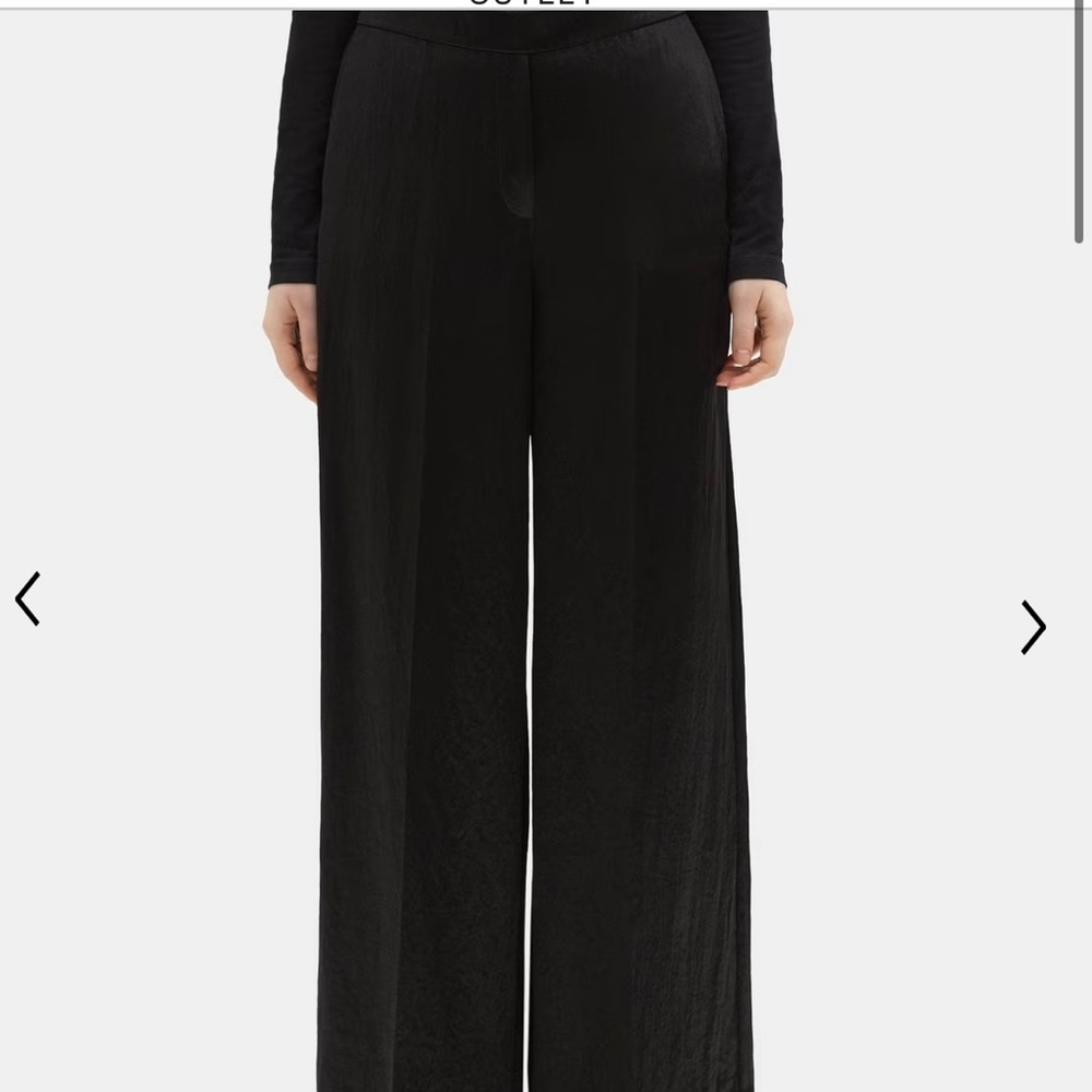 Silk / satin wide leg pants